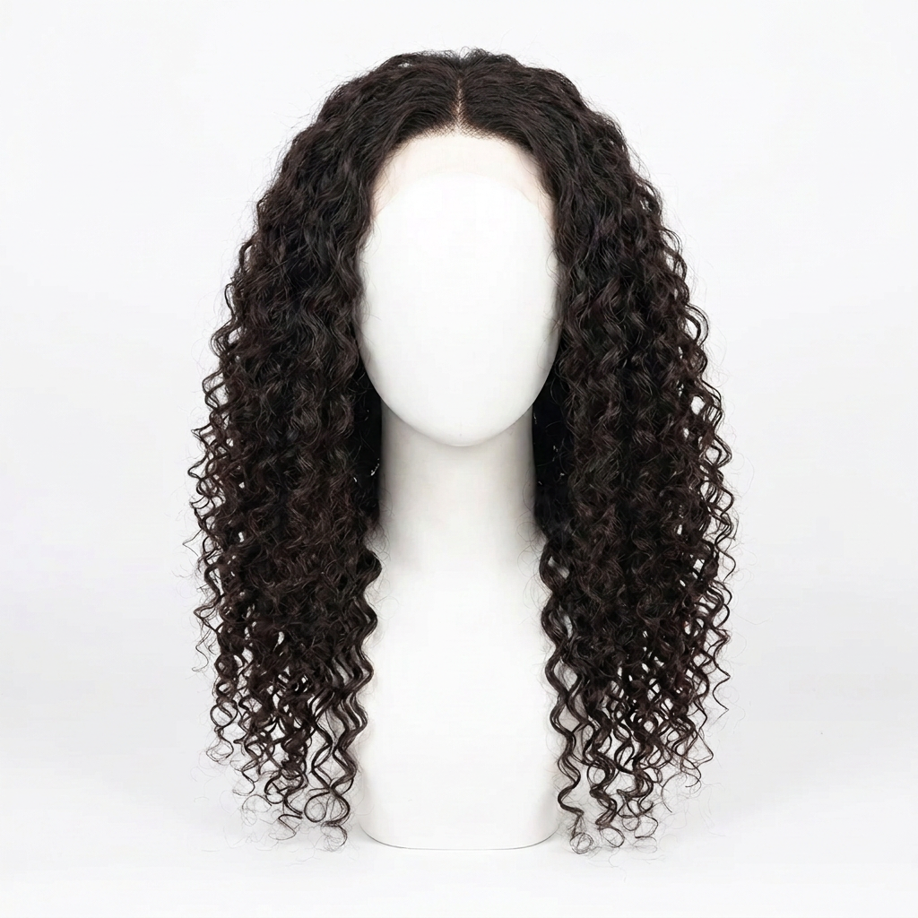 22-inch curly wig with lining removed