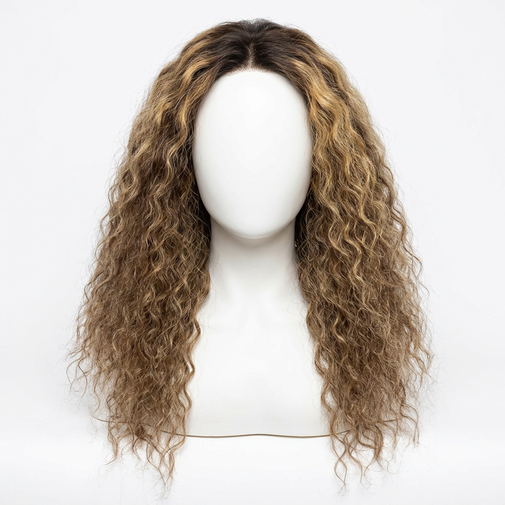 22-inch P4/27 wig on a featureless white mannequin
