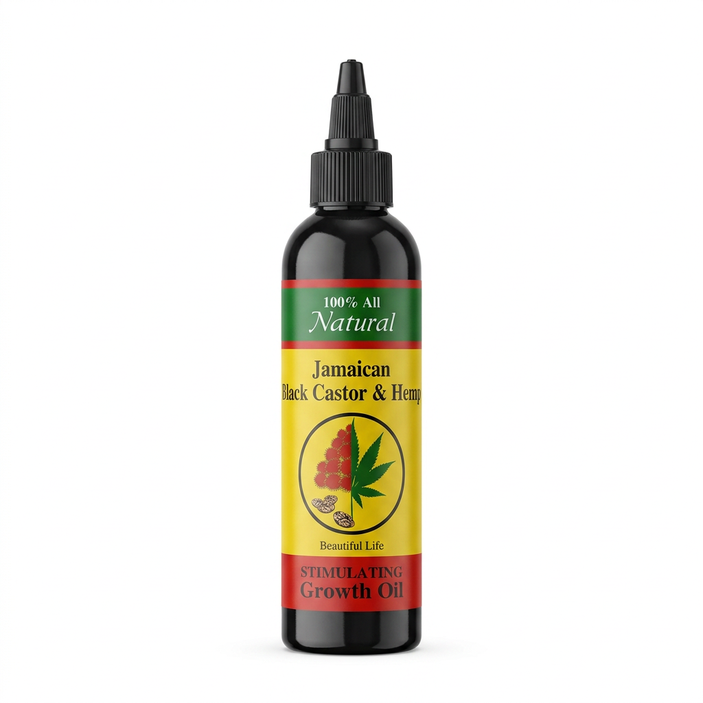 Beautiful Life Jamaican Black Castor Oil and Hemp 4oz photo edit