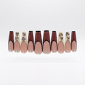 Burgundy-and-nude nail photo edit with the case removed