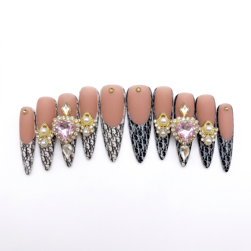 Designer nails without the clear case or L label