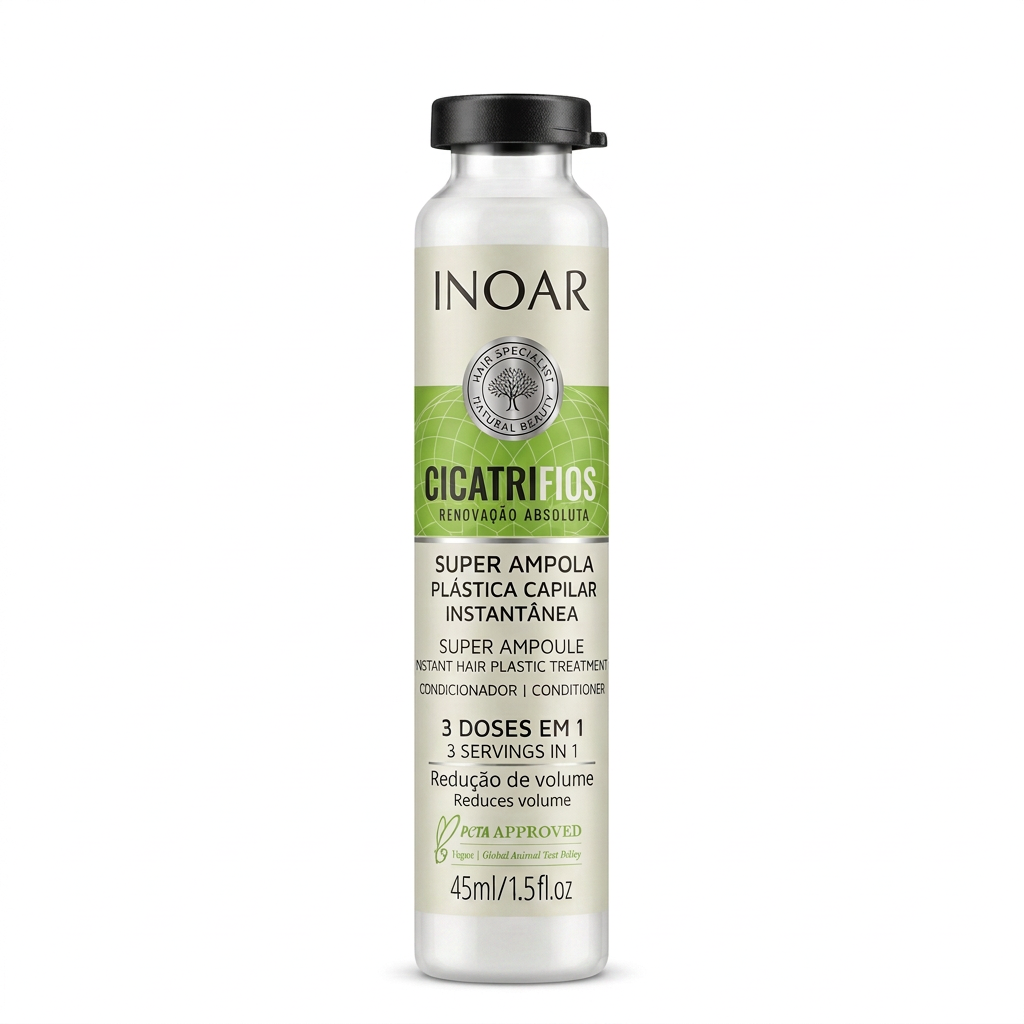 Hair Plastic Treatment with white liquid