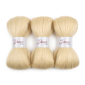 Three blonde hair bundles with Dosso Beauty labels