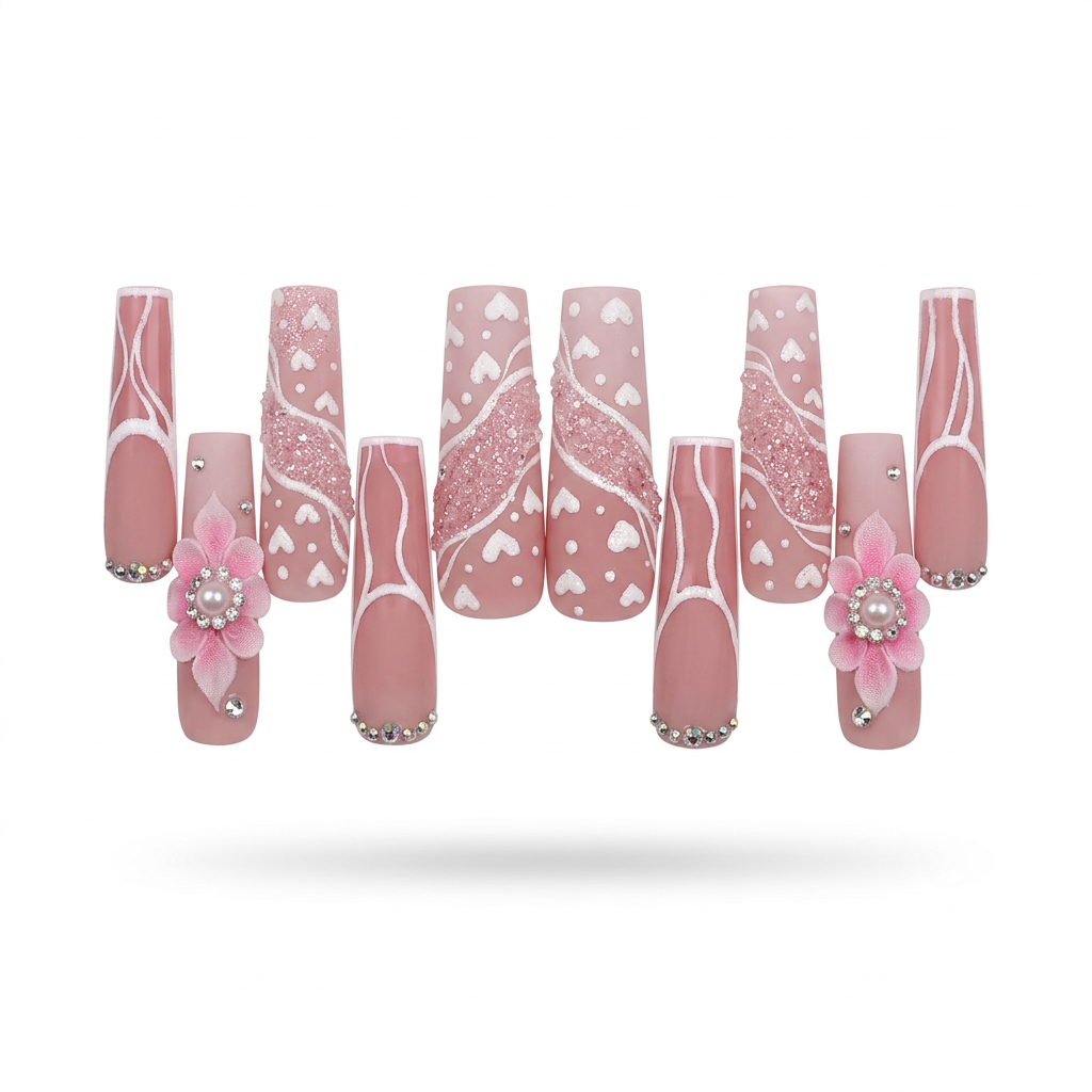 White-background, case-free nail photo preview